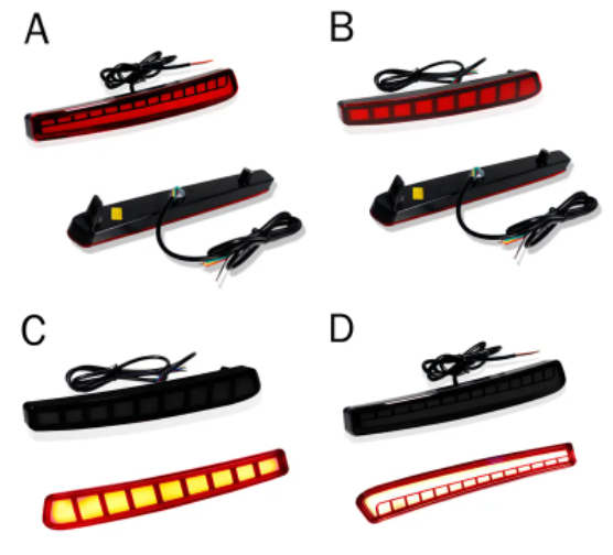 KEEN New LED Rear Bumper Reflector Light for Toyota Corolla 2019 2020 2021 Tail Light Flow Turn Signal Brake Parking Lamp