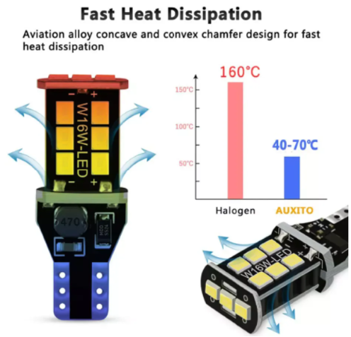  KEEN 12V Canbus T15 W16W LED Reverse Light Bulb 2835 15SMD led Turn Signal Reversing Backup Tail Lamp