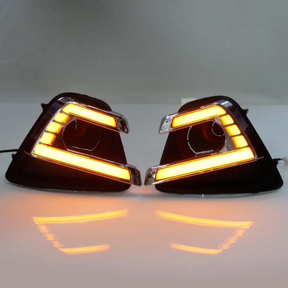  KEEN 12V Daytime Running Light for Mazda CX-5 CX5 2015 2016 Car Led DRL with Turn Signal Daylight Fog lamp Cover LED