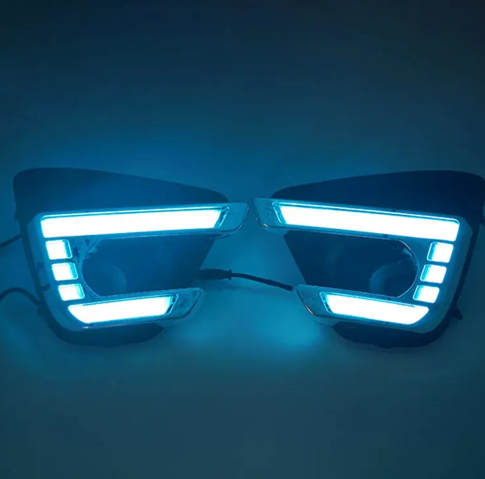  KEEN 12V Daytime Running Light for Mazda CX-5 CX5 2015 2016 Car Led DRL with Turn Signal Daylight Fog lamp Cover LED