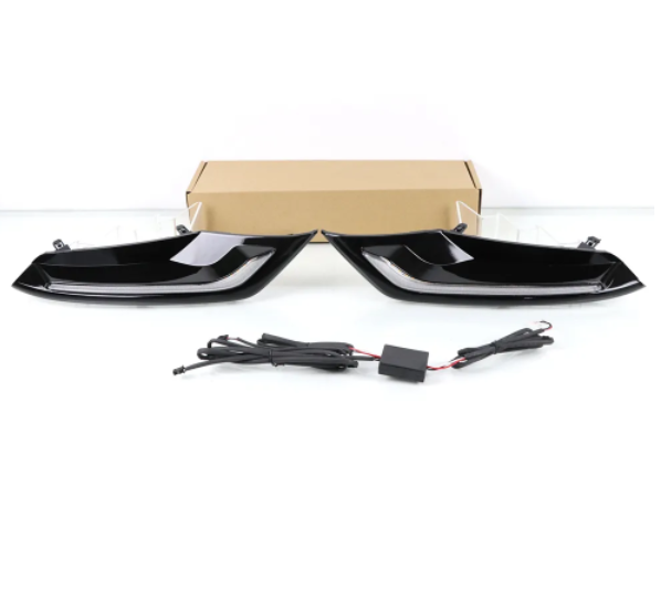  KEEN New For Mazda 3 Axela 2019 2020 LED Car DRL Dynamic Turn Yellow Signal Fog Lamp Cover LED Daytime Running Lights headlight