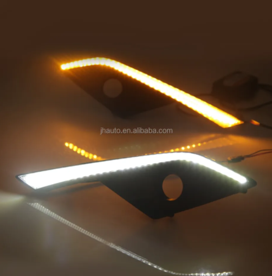KEEN 12V Car LED led daytime running light for 2016 2017 2018 Mazda CX-3 DRL amber turn signal fog lamp cover
