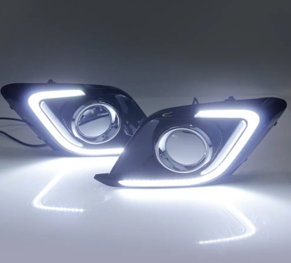 KEEN Car Led DRL for Mazda 3 AXELA 2013-2016 Daytime Running Light with Turn Signal Auto Fog Lamp Cover Auto Headlight