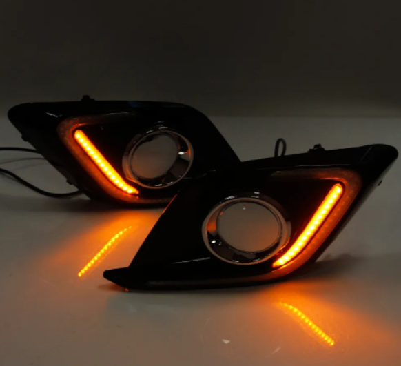 KEEN Car Led DRL for Mazda 3 AXELA 2013-2016 Daytime Running Light with Turn Signal Auto Fog Lamp Cover Auto Headlight