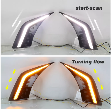 KEEN Car Led DRL for Lexus ES Series ES350 ES250 2018-2022 Daytime Running Lights Flow Turn Signal Fog Lamp Auto Head Lights