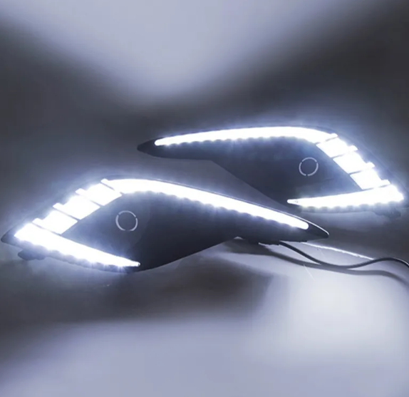  KEEN 12V led DRL for Mazda 6 Atenza 2016 2017 2018 Daytime Running Light with Amber Turn Signal Fog Lamp Cover Lights