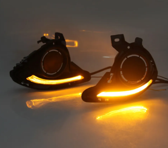   KEEN 12V Car LED Light DRL for Mazda 2 2015 2016 2017 Daytime Running Lamp with Turn Signal Fog Light Auto Head lamp