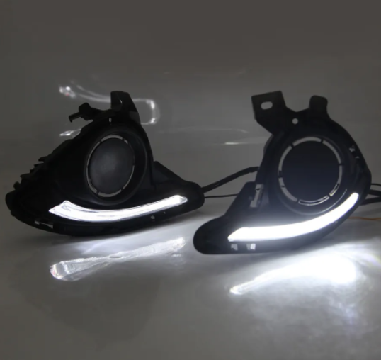   KEEN 12V Car LED Light DRL for Mazda 2 2015 2016 2017 Daytime Running Lamp with Turn Signal Fog Light Auto Head lamp