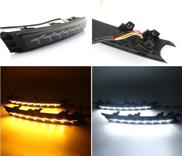  KEEN 12V LED DRL for Mazda CX-5 CX5 2017 2018 2019 Daytime Running Lamp with Dynamic Turn Signal Fog Lights