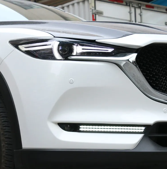   KEEN led DRL for Mazda CX-5 CX5 2017-2021 Daytime Running Light Driving Fog Lamp Cover LED with Turn Signal