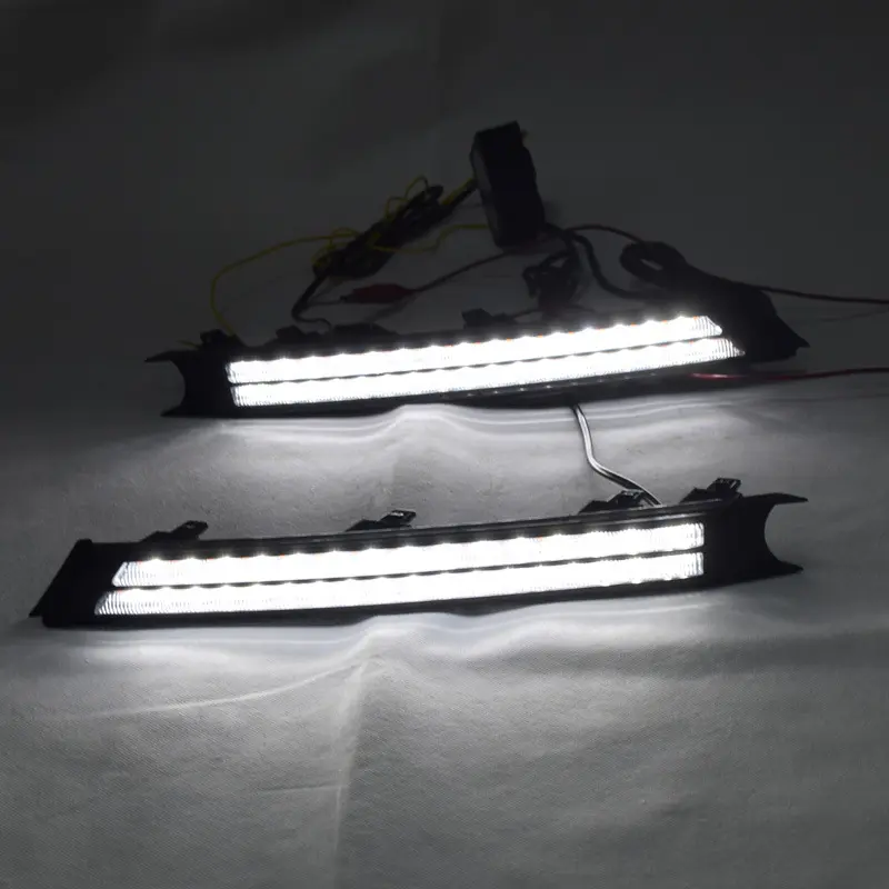  KEEN for 2017 2018 2019 MAZDA CX-5 LED DRL 12V daylight 6000K white amber turn signal LED daytime running lights fog lamp cover