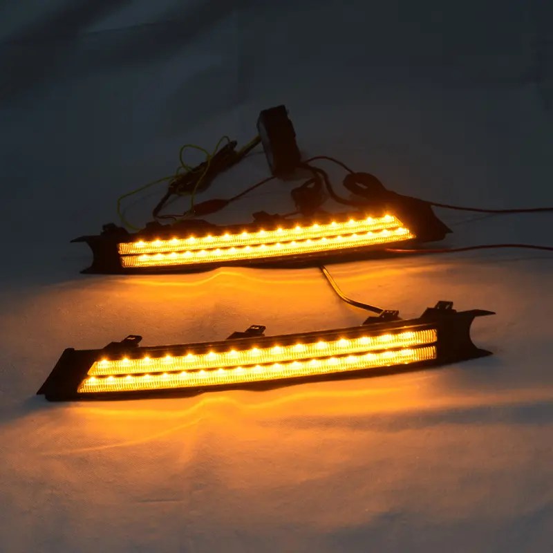  KEEN for 2017 2018 2019 MAZDA CX-5 LED DRL 12V daylight 6000K white amber turn signal LED daytime running lights fog lamp cover