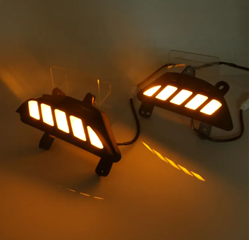   KEEN Wholesale Daylight LED for Mazda 3 AXELA Car LED DRL Driving Fog Lamp Yellow Flowing Turn Signal Lights Head Lights