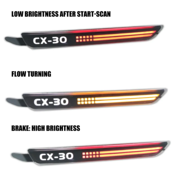   KEEN New Rear Bumper Light for Mazda CX-30 CX30 2020-2021 Tail Lights with Flow Turning Signal Brake Lamp