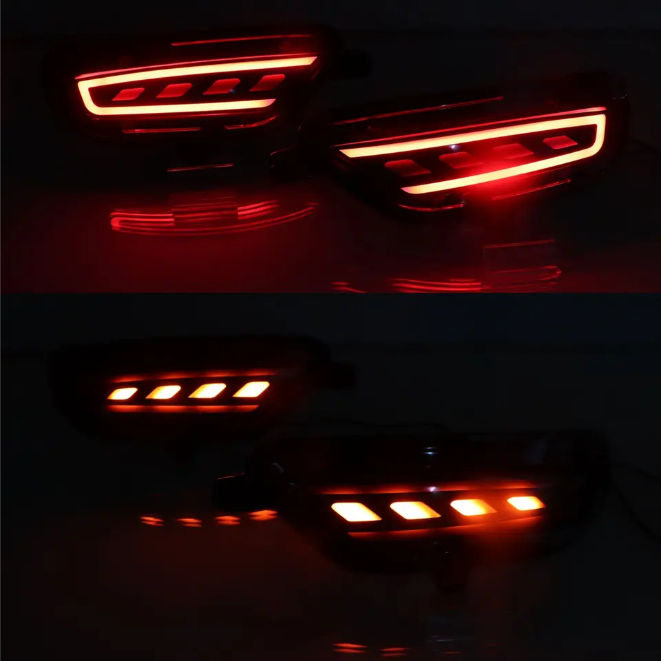 KEEN Waterproof Car led Rear Bumper Reflector for Mazda CX-5 2018-2020 Tail light with flow Turning Brake Stop Light