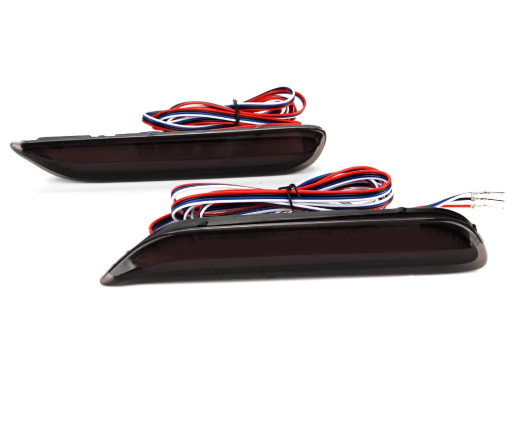   KEEN LED Rear Bumper Reflectors for Nissan X-trail Infiniti Q60 Q70 QX50 Tail Light with Flow Turning led Flash Brake Lamp