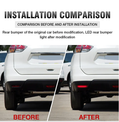   KEEN LED Rear Bumper Reflectors for Nissan X-trail Infiniti Q60 Q70 QX50 Tail Light with Flow Turning led Flash Brake Lamp