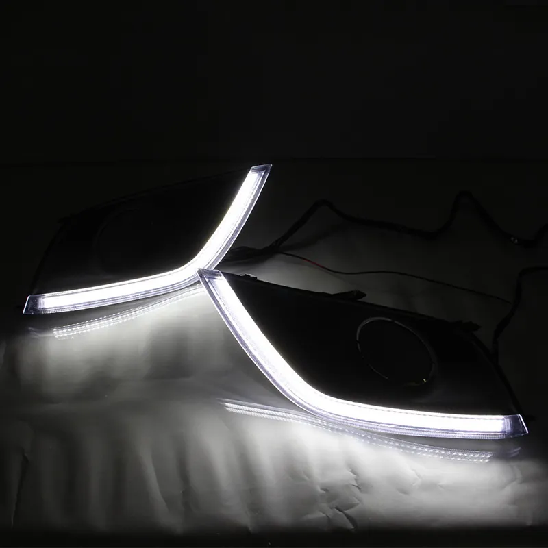 KEEN Super Bright 12V LED DRL for Nissan SUNNY Versa 2014 Led Daytime Running Light with amber Turn Signal Light