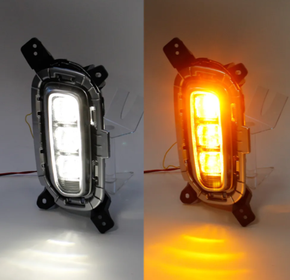   KEEN Car LED Daytime Running Light For India Kia Seltos KX3 DRL 2019 2020 6000K White Fog Lamp Cover Light 12V LED