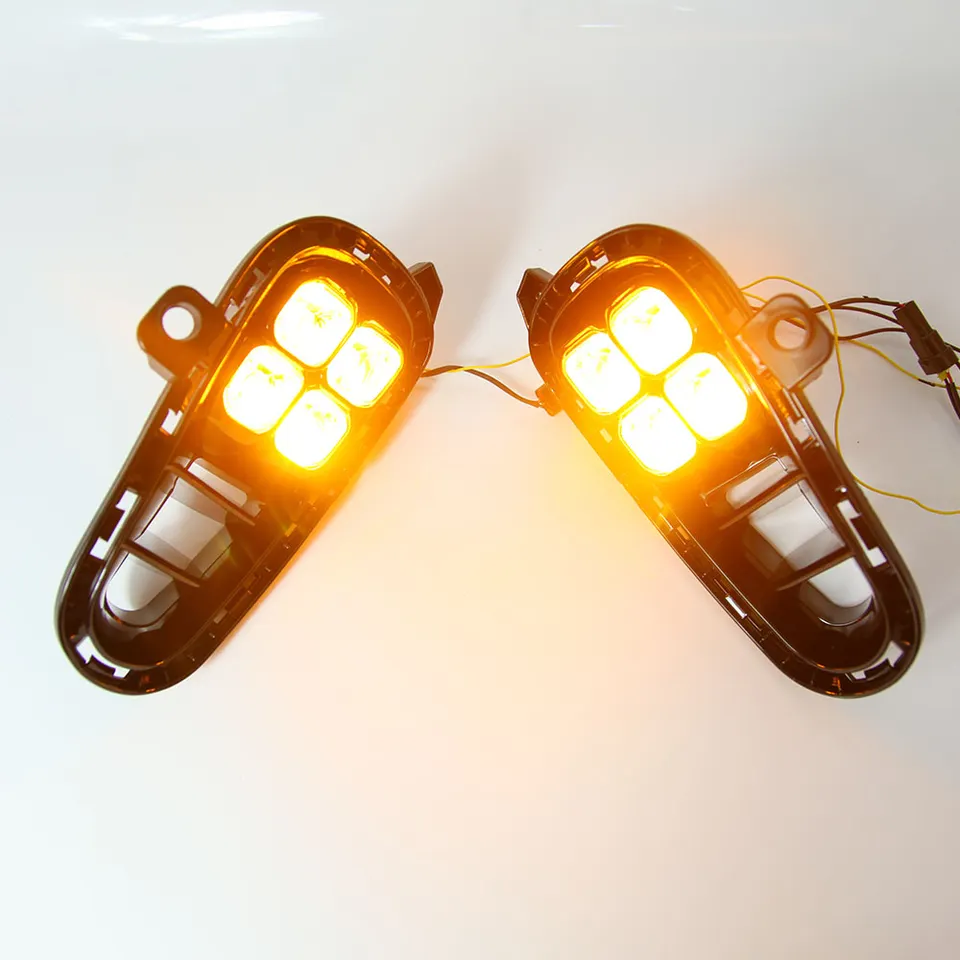  KEEN New Car LED DRL for Kia RIO K2 2018 2019 12V Daytime Running Light with Turning Signal Fog Lamp