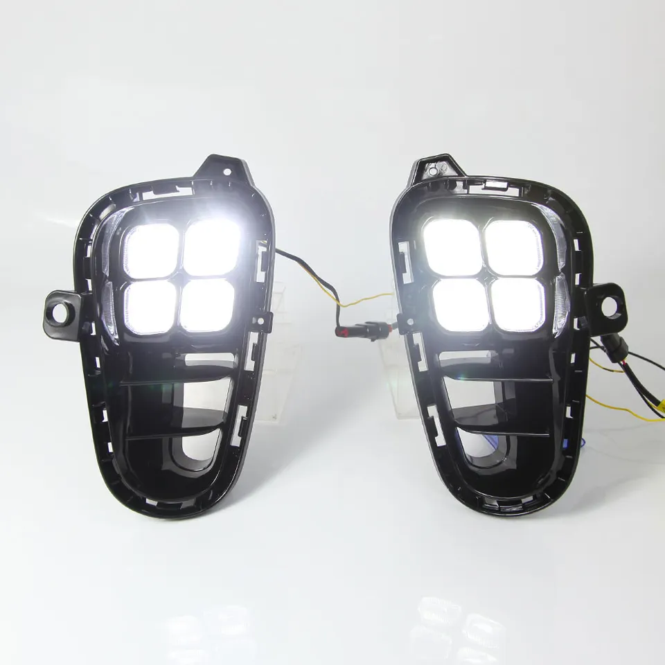  KEEN New Car LED DRL for Kia RIO K2 2018 2019 12V Daytime Running Light with Turning Signal Fog Lamp