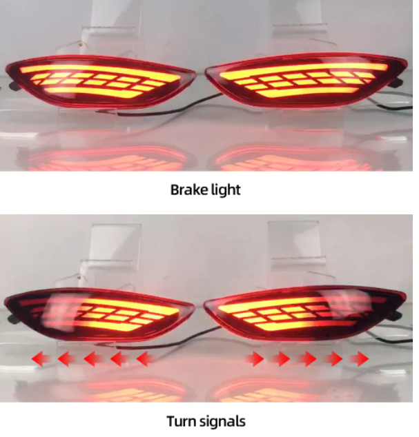 KEEN Led Rear Bumper Light for Hyundai Accent Verna Brio Solaris 2012-2016 Tail Lamp Flow Turn Brake Parking Lights Reflectors