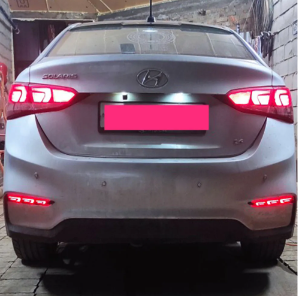 KEEN Car Tail Light for Hyundai Accent/Verna 2018-2020 Rear Bumper led Auto Warning Brake lamp Turn Signal