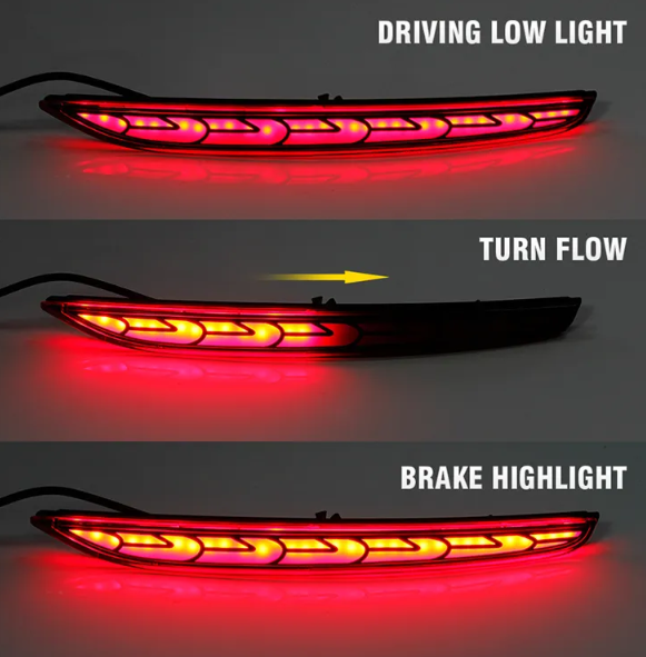  KEEN 12V Auto Turning led Reflectors for 2018 Hyundai Grand I10 Sedan/Xcent Car Brake Parking Light Rear Bumper Lamp