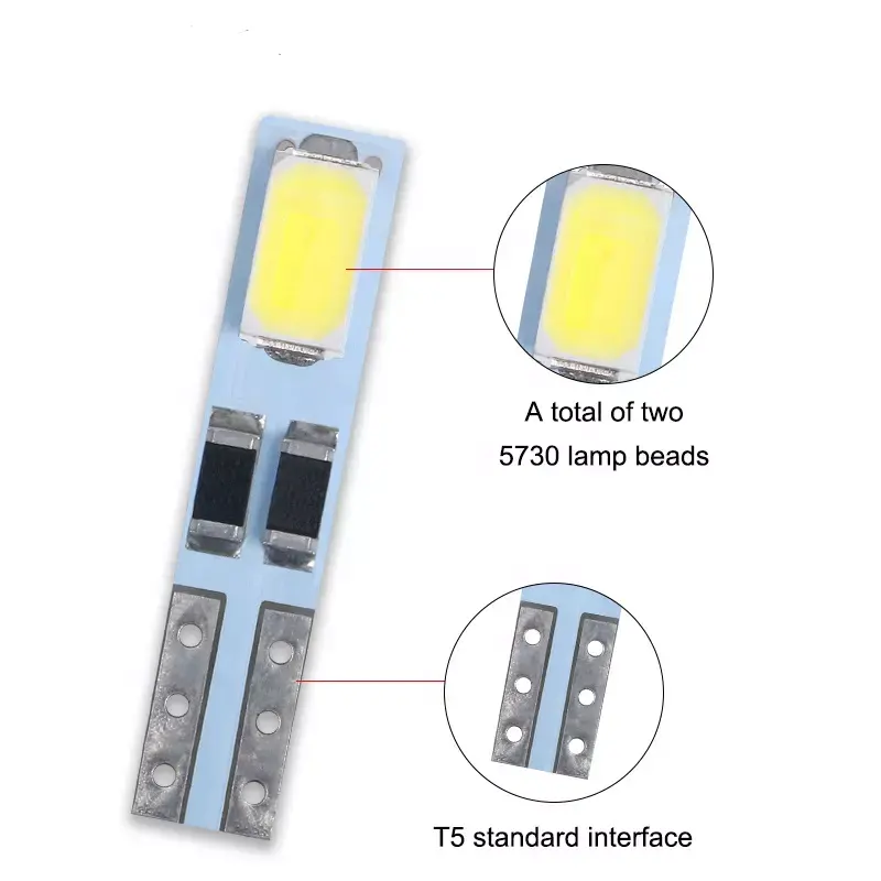 KEEN Hot Sale T5 5730 2SMD LED Speed Dashboard Dash Car Side Light Bulb Auto interior Lamp 12V Car Lights