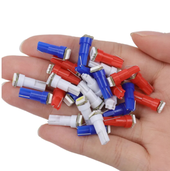 KEEN DC12V T5 5050 1SMD LED Car Wedge Dashboard LED Bulbs Instrument Indicator Lights Auto Interior Lamp