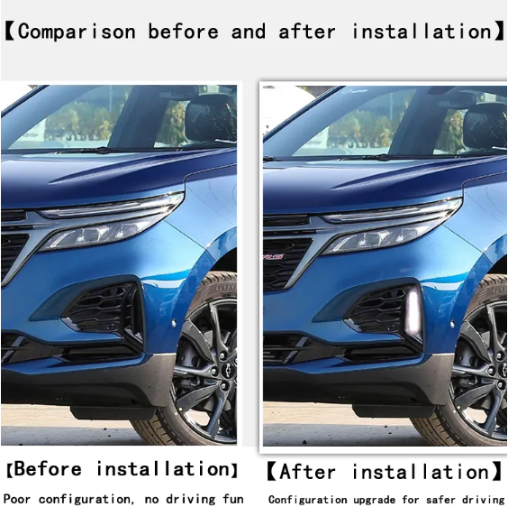 KEEN Car Led DRL for Chevrolet Equinox 2021 2022 Daytime Running Light Fog Lamps Flow Turning Lights Auto Headlight