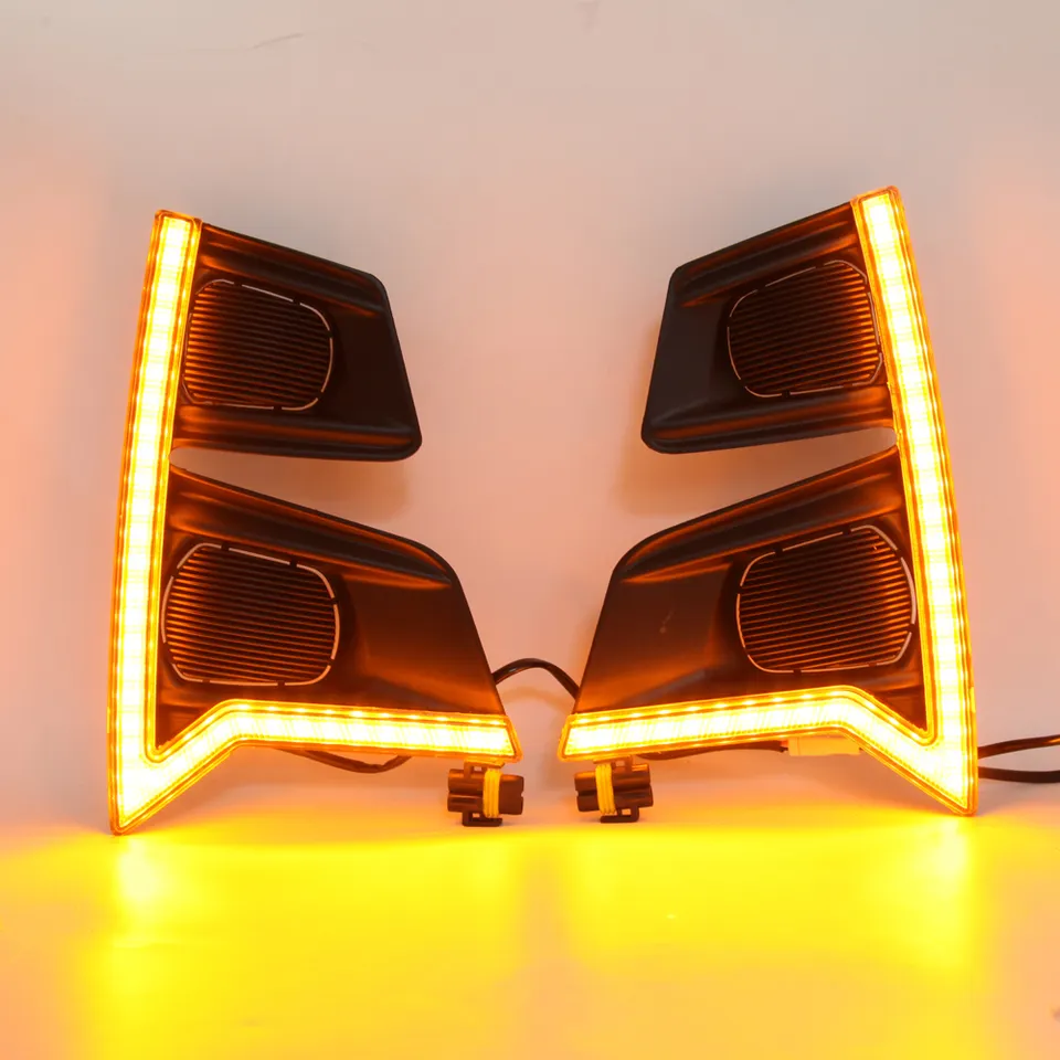  KEEN 12V Sequential led Daytime Running Light for ISUZU D-Max 2021-2022 DRL with Flow Turning Lights Dmax Fog Light Cover LED