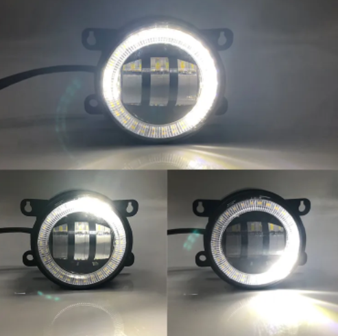 KEEN led Angel Eye Car Fog Lamp for Suzuki Swift Grand Vitara Sx4 Jimny Start-scan Driving Fog Lights White and Yellow Headlight