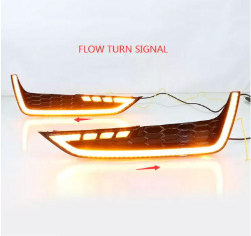   KEEN Daytime Running Led for Honda Elysion 2022 LED DRL Car Fog Lamp with Flow Turn Signal Car Fog Light Auto Head Lights  