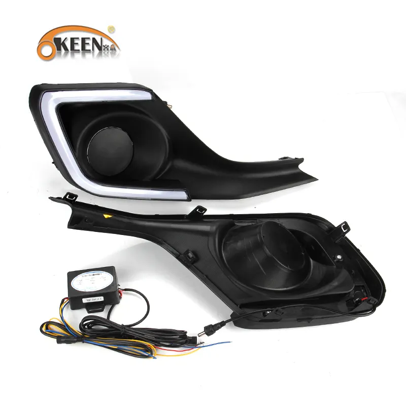  KEEN White and Amber Car LED DRL Daytime Running Light for Suzuki Swift 2018 2019 with Turning Signal DC 12V Fog Lamp Cover