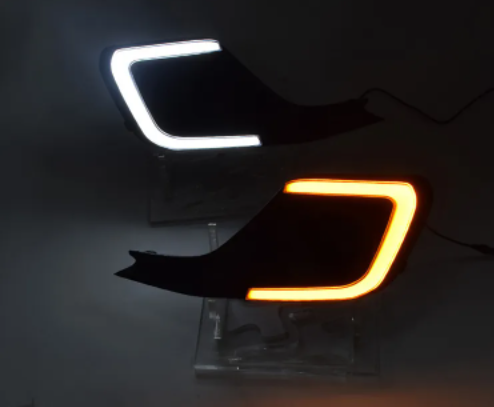  KEEN White and Amber Car LED DRL Daytime Running Light for Suzuki Swift 2018 2019 with Turning Signal DC 12V Fog Lamp Cover