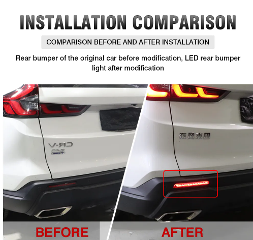  KEEN 12v Car Led Rear Bumper Light for Honda CR-V CRV 2023 Start Scan Taillight with Flow Turn Signal Brake Stop Reflector Lamp