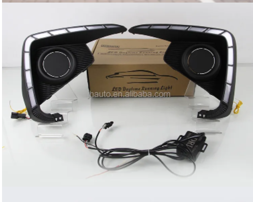   KEEN White and Amber Car LED DRL Daytime Running Light for Suzuki Ertiga 2019 2020 with Turning Signal DC 12V Fog Lamp Cover