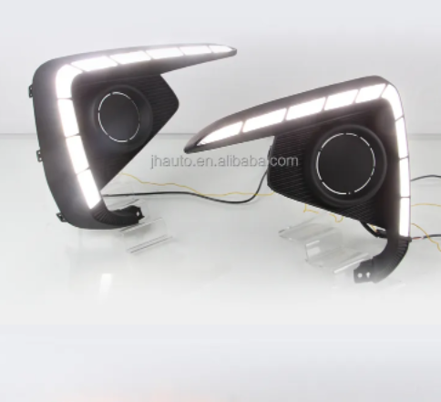   KEEN White and Amber Car LED DRL Daytime Running Light for Suzuki Ertiga 2019 2020 with Turning Signal DC 12V Fog Lamp Cover