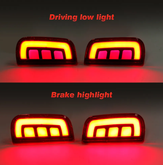  KEEN Rear Bumper Light for Honda Civic 2016 Tail Lamp Brake Warning Led Reflector Lights Rear Fog Lamp