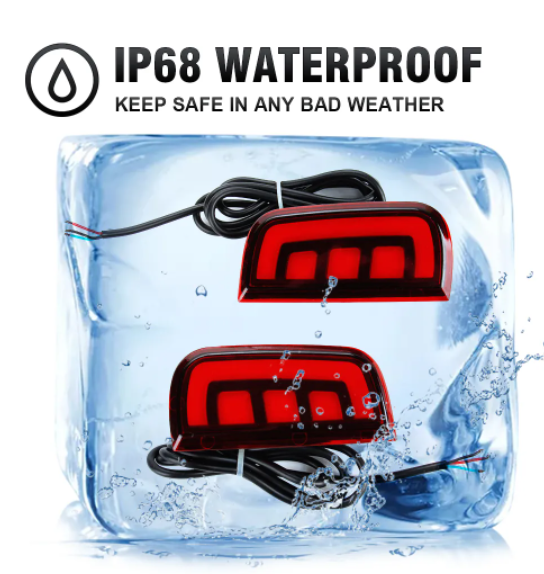  KEEN Rear Bumper Light for Honda Civic 2016 Tail Lamp Brake Warning Led Reflector Lights Rear Fog Lamp