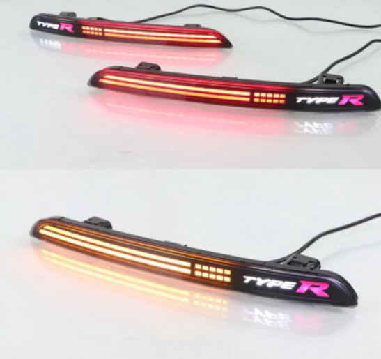   KEEN New 3 Functions Rear Bumper Light for Honda Civic 2021 2022 LED Brake Lamp with Dynamic Turn Signal Reflectors Taillight