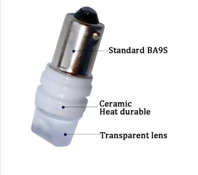  KEEN 12V BA9S Ceramic 2835 3smd LED T4W H6W Wedge Instrument Light Car Auto Interior side Marker Bulb Licence plate Light