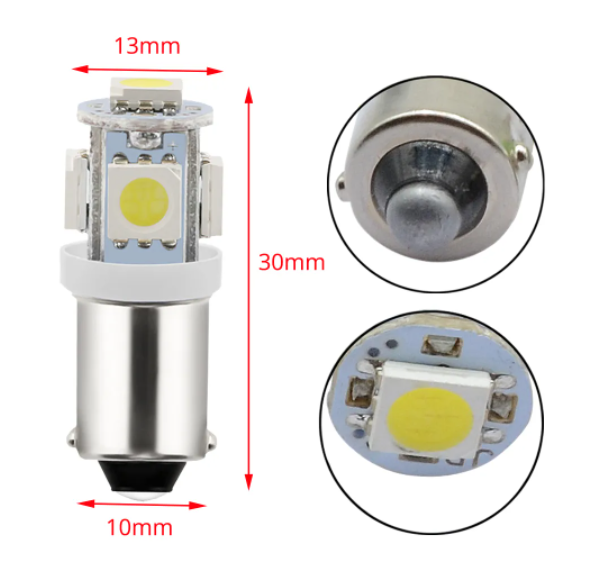  KEEN 12V Car BA9S 5050 5SMD led H5W T4W Car Interior Dome Dashboard Lamp Auto Door light License Plate Lights