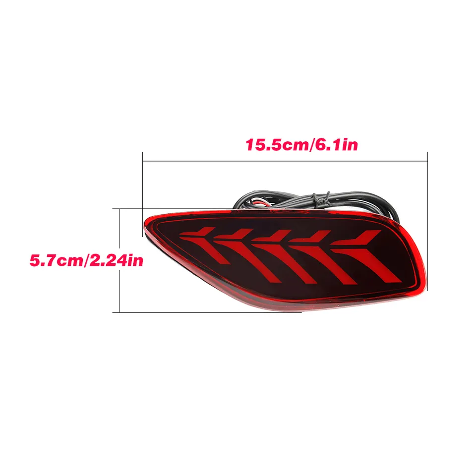  KEEN Car LED For Kia 2019 2020 2021 Seltos KX3 Led Rear Bumper Reflector Light taillight parking brake turn signal