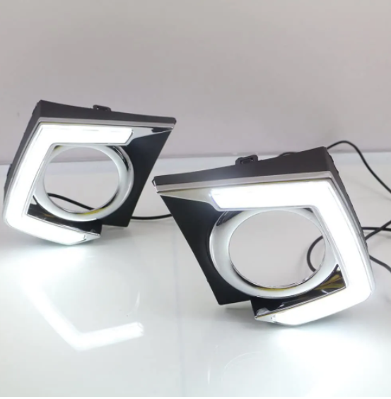 KEEN 12V led Daytime Running Light for Mitsubishi Triton L200 2016-2017 White DRL Driving Fog Lamp Cover Head Lights