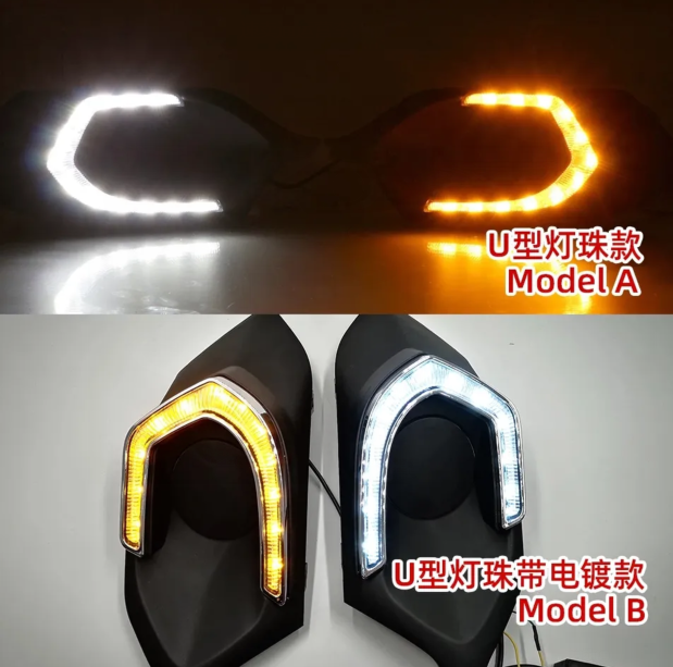 KEEN DC12V LED For Car 2015 2016 2017 Mitsubishi Pajero DRL LED Daytime Running Lights Fog Lamp Cover Accessories Bulb
