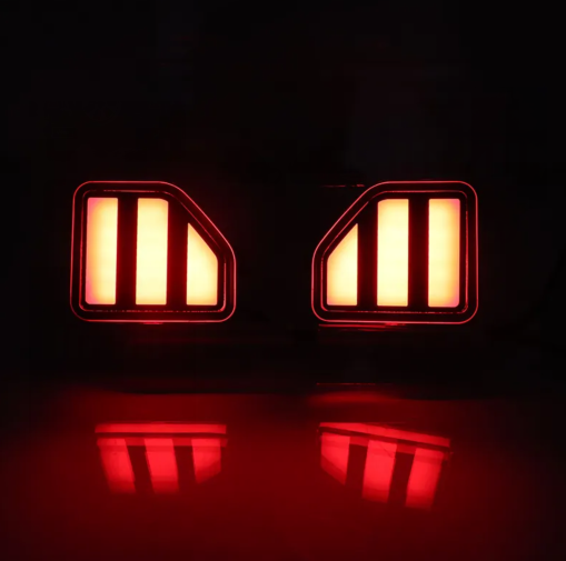 KEEN Led Tail Light for Jeep Wrangler 2018-2022 US Version Rear Bumper Fog Lamp Brake Flow Turn Signal Reflector Lights