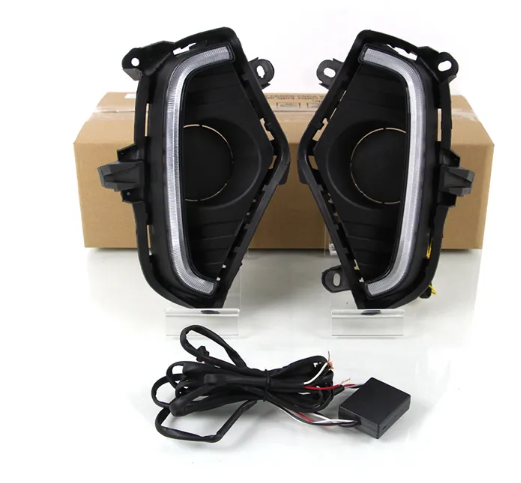 KEEN 12V Car LED DRL for 2019 2020 Toyota RAV4 Daytime Running Light RAV 4 Fog Lamp Auto Flow Turn Signal Lamp