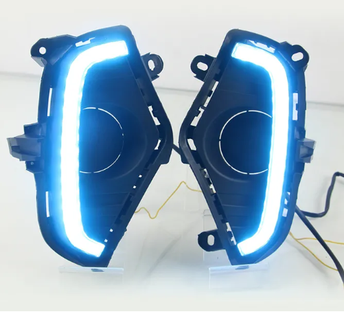 KEEN 12V Car LED DRL for 2019 2020 Toyota RAV4 Daytime Running Light RAV 4 Fog Lamp Auto Flow Turn Signal Lamp